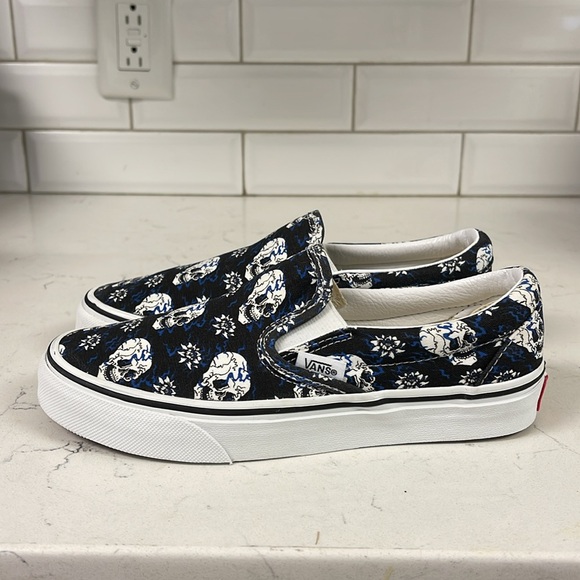 Vans Slip-Ons Flash Skulls Unisex Men’s 3.5 - Women’s 5 worn 4-5 times - Picture 12 of 16